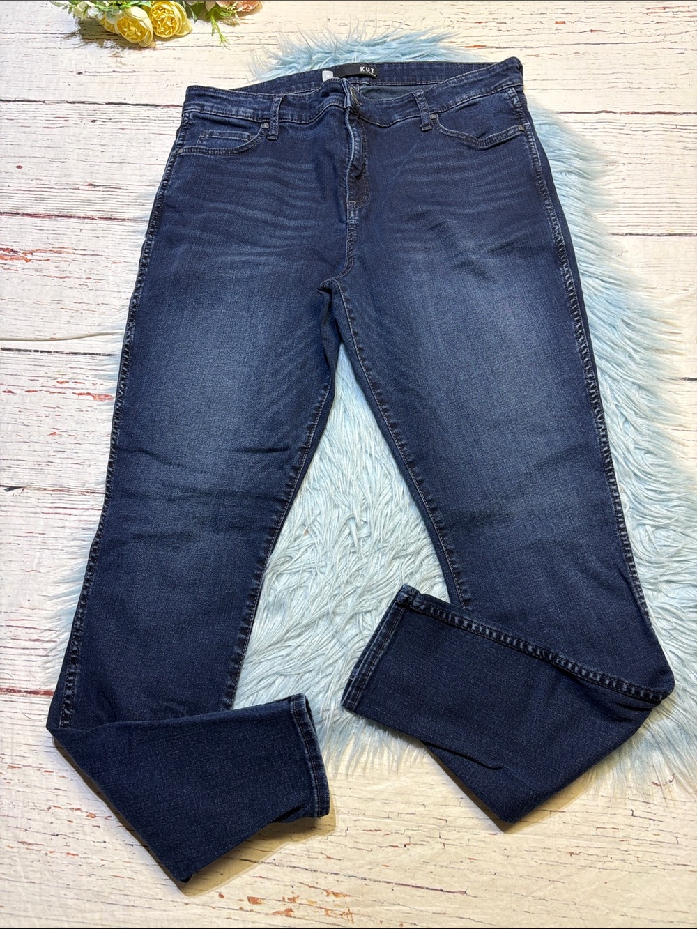 Kut from the Kloth High Rise Fab Ab Toothpick Skinny Jeans sz 16